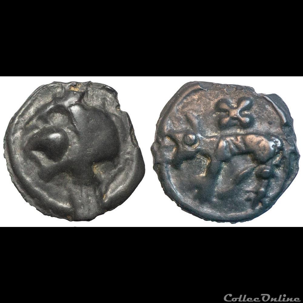 monnaie antique gauloise potin carnutes au loup