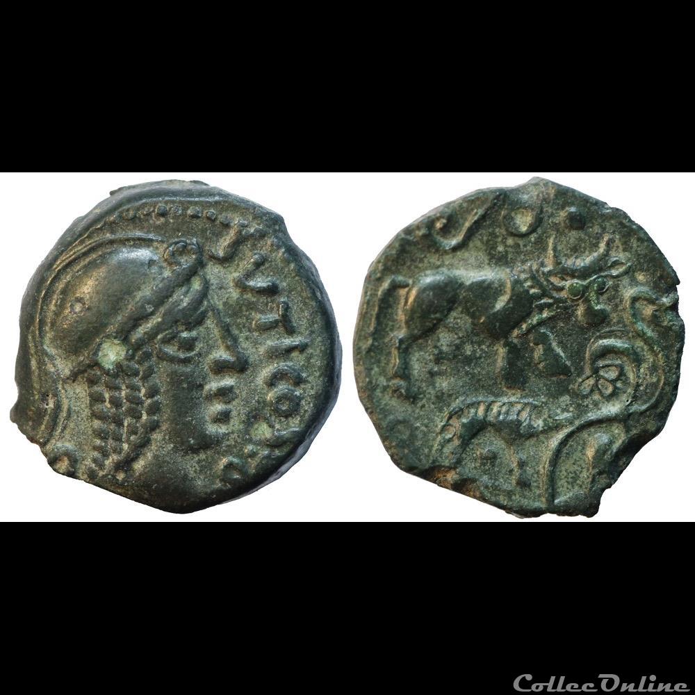 Véliocasses au taureau monnaie antique av jc ap gauloise veliocasses au taureau