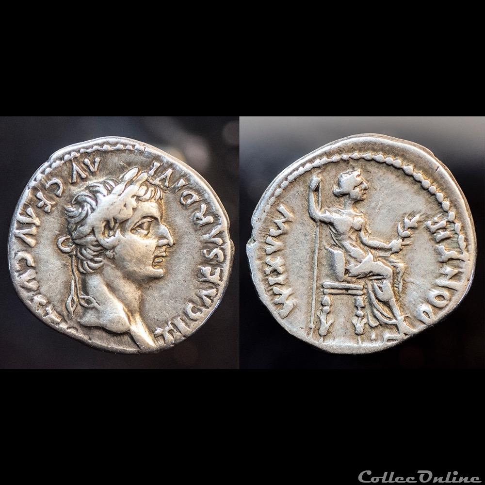 Denier de Tibère monnaie antique romaine denier de tibere