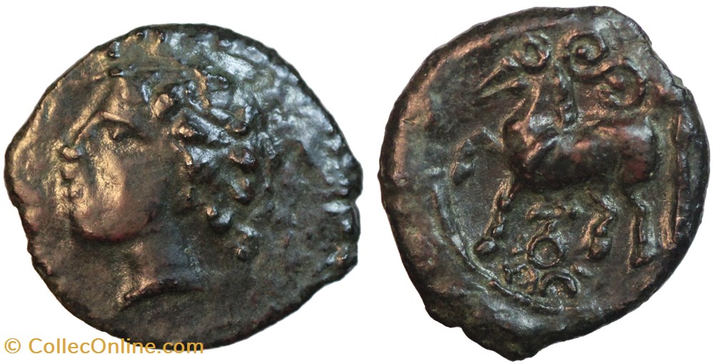 ARVERNES - Bronze ADCANAVNOS monnaies antiques celtes arvernes bronze adcanavnos