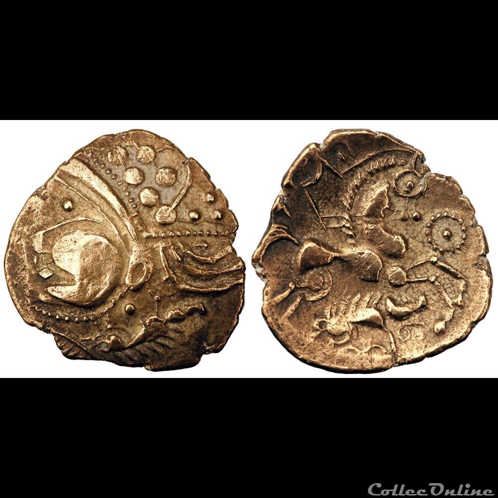 Aulerques Eburovices - Statère monnaie antique gauloise aulerques eburovices statere