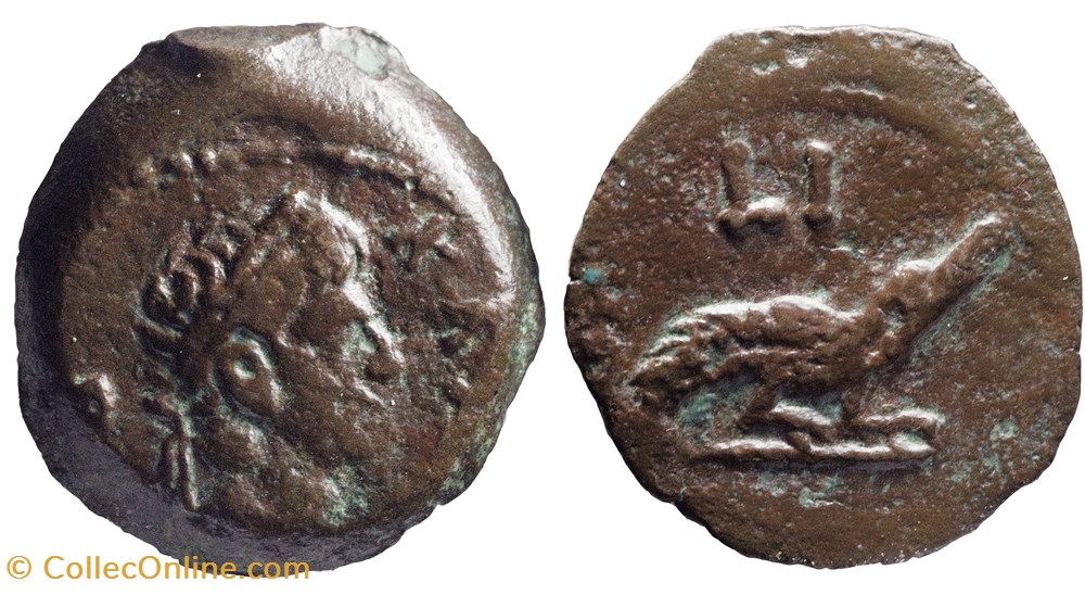 Claude - Dikalkon au crocodile monnaies antiques romaines imperiales et republicaines claude dikalkon au crocodile