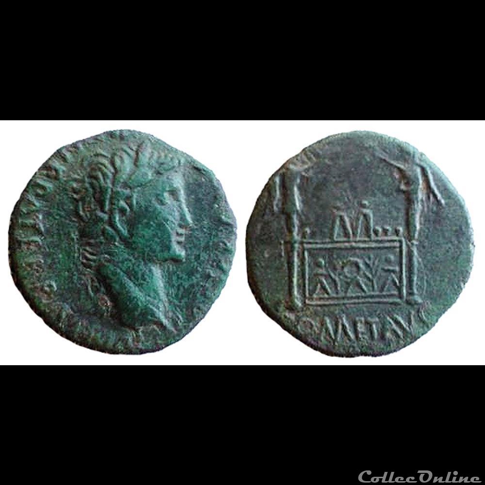 Auguste - as à l'autel de Lyon monnaie antique romaine auguste as a autel de lyon