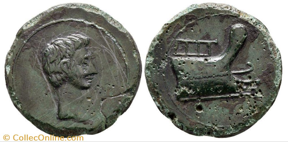 Bronze d'Octave monnaie antique jc ap romaine provinciale bronze octave