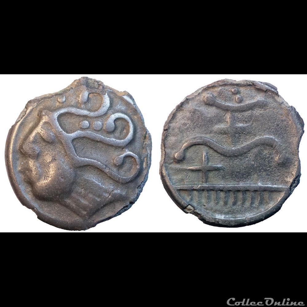 Potin Durocasses aux croisettes monnaies antiques celtes potin durocasses aux croisettes