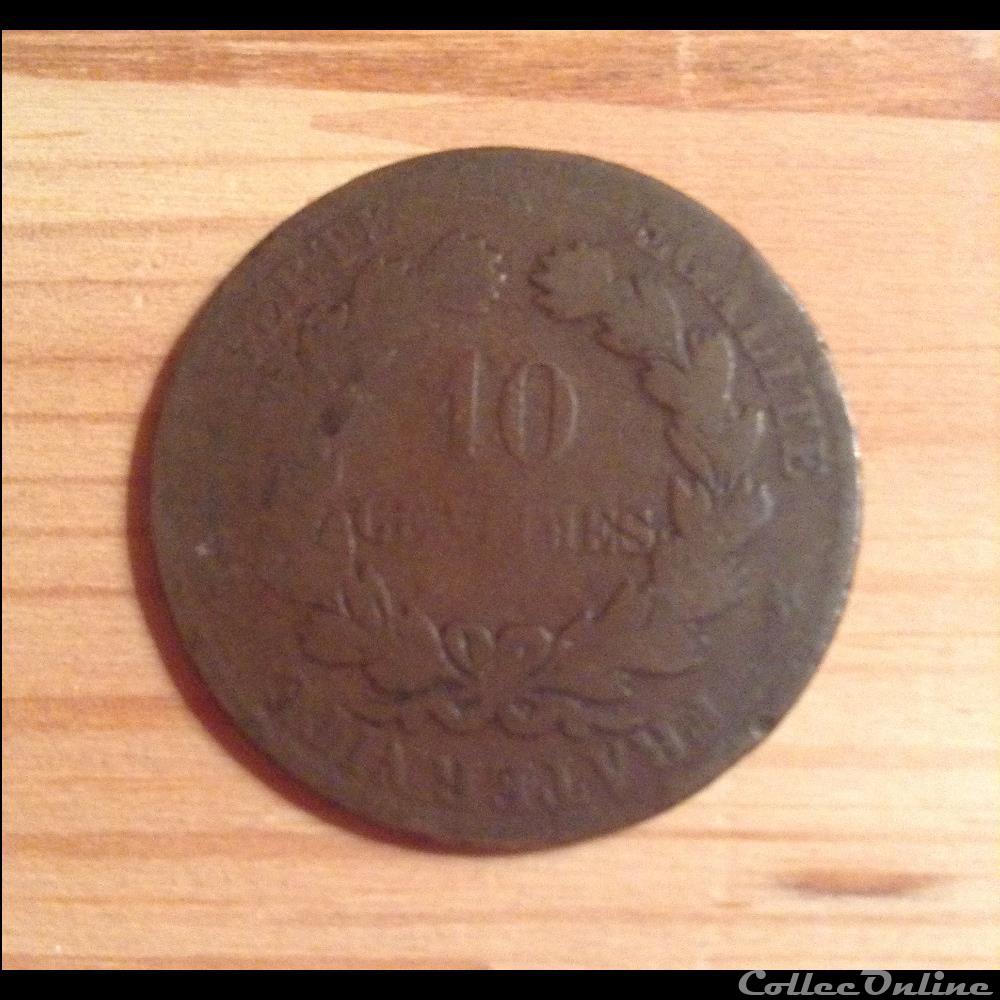 monnaie france moderne 10 centimes 1874