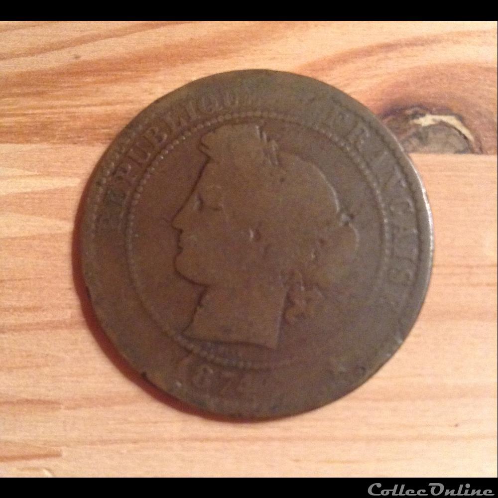 monnaie france moderne 10 centimes 1874