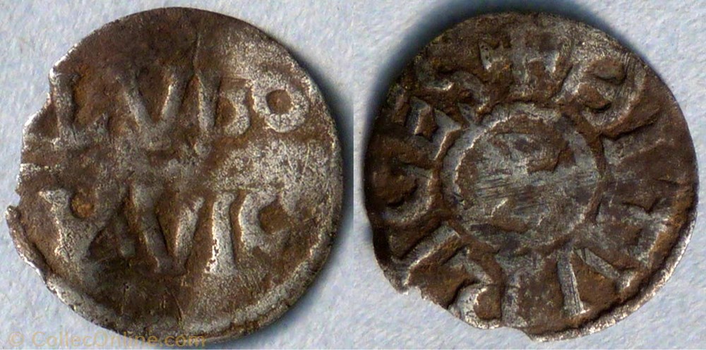 monnaie france a carolingienne louis le pieux obole bourges