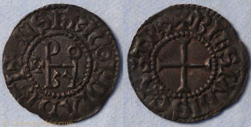 monnaie france a carolingienne eudes denier blois