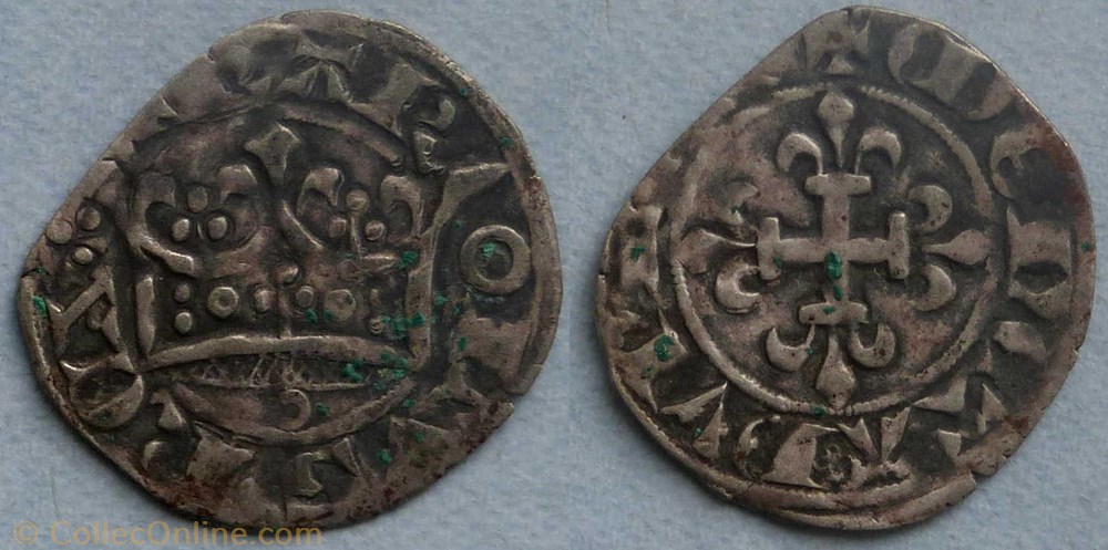 Charles IV (double parisis, 3ème émission) monnaie france royale charles iv double parisis 3eme emission