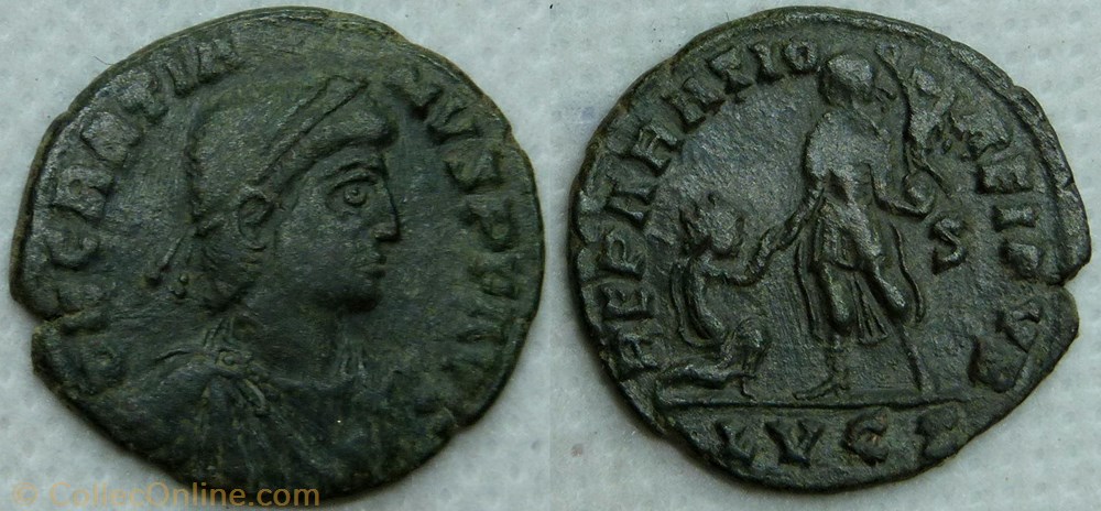 monnaie antique av jc ap romaine ric 28a4 gratien ae2 reparatio reipvb