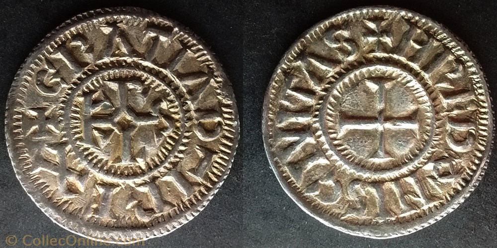 Charles le Chauve (denier, Rennes) monnaie france carolingienne charles le chauve denier rennes