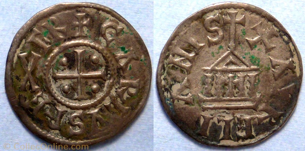 Charles le Chauve (denier, Orléans) monnaie france carolingienne charles le chauve denier orleans