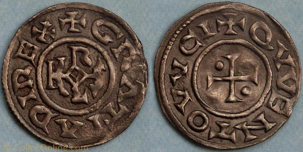monnaie france carolingienne charles le chauve denier quentovic