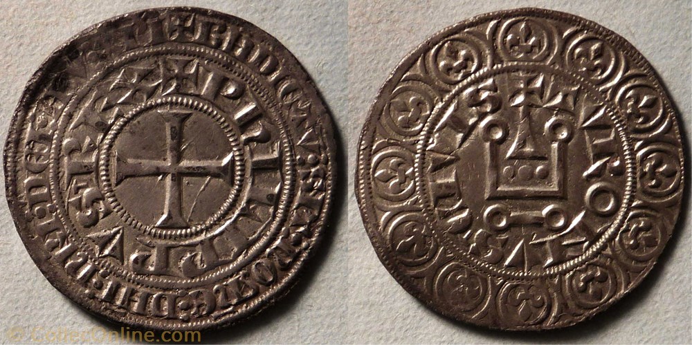 monnaie france a royale philippe v gros tournois
