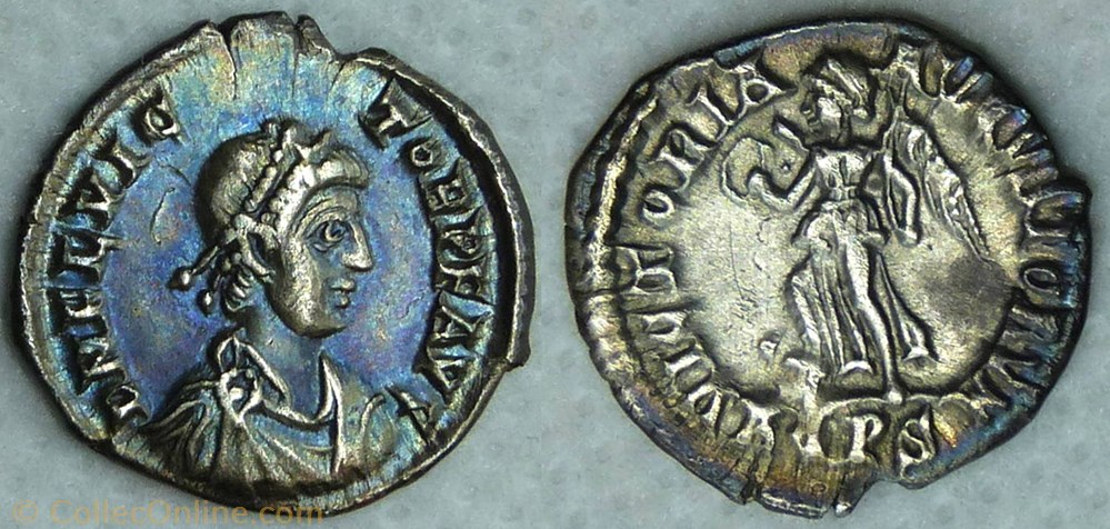 RIC.53b Flavius Victor (silique, Victoria Avgvstorvm) monnaie antique jc ap romaine ric 53b flavius victor silique victoria avgvstorvm