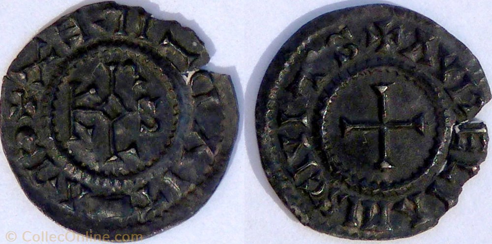 Charles le Chauve (obole, Orléans) monnaie france carolingienne charles le chauve obole orleans