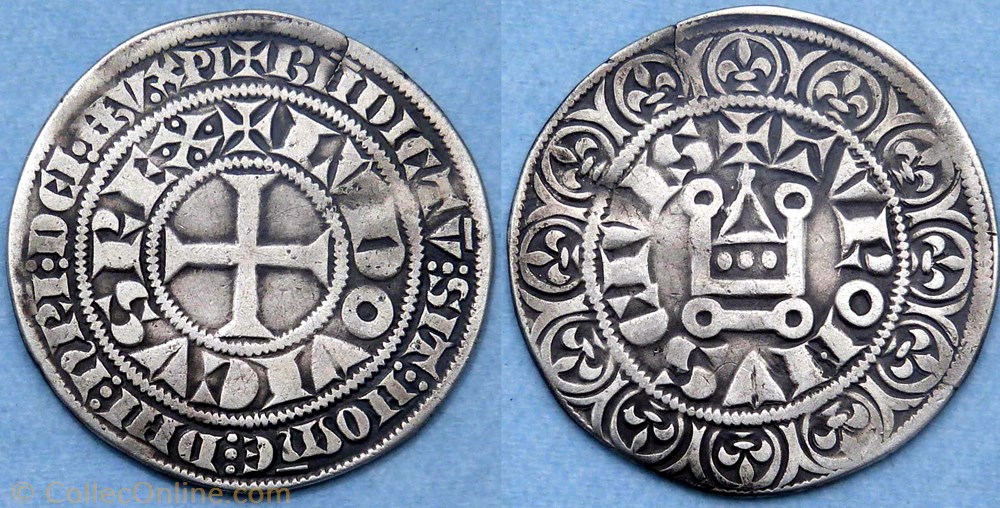 Coin - France Louis IX Silver Gros tournois - Tours - AU - Saint Louis