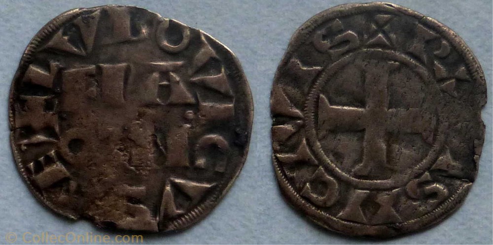 monnaie france royale louis vii denier parisis paris 4eme type