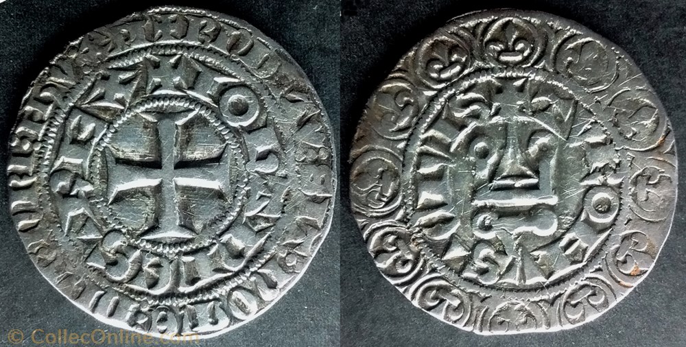 Jean II (gros tournois, Languedoc) monnaie france royale jean ii gros tournois languedoc