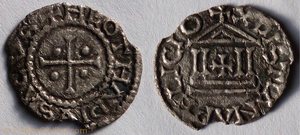 Lothaire Ier (denier, atelier inconnu) monnaie france carolingienne lothaire ier denier atelier inconnu