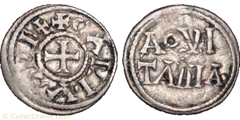 Charles le Chauve (obole, Aquitaine, Bourges) monnaie france carolingienne charles le chauve obole aquitaine bourges