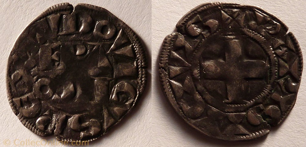 Louis VII (denier parisis, Paris, 3ème type) monnaie france royale louis vii denier parisis paris 3eme type