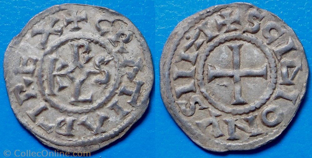 Charles le Chauve (denier, Saint-Denis) monnaie france carolingienne charles le chauve denier saint denis