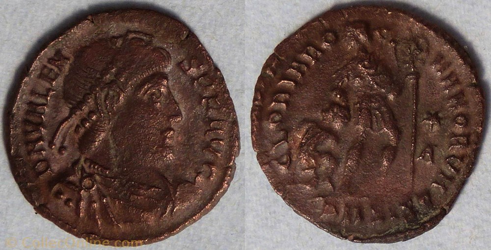monnaie antique av jc ap romaine ric 5 valens ae3 gloria romanorvm