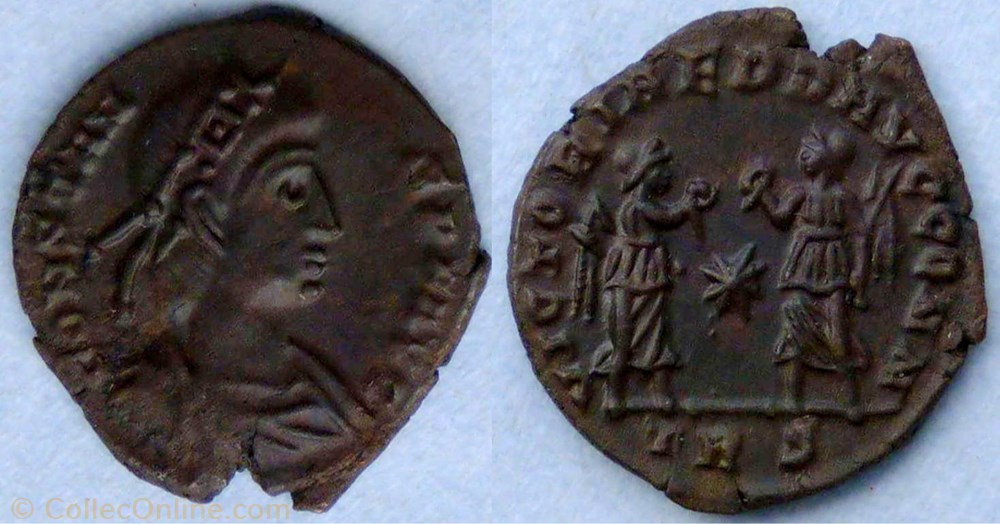 RIC.188 Constans (AE4, Victoriae DD Avg Q NN) monnaie antique jc ap romaine ric 188 constans ae4 victoriae dd avg q nn