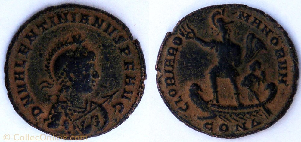 RIC.52b1 Valentinien II (AE2, Gloria Romanorvm) monnaie antique av jc ap romaine ric 52b1 valentinien ii ae2 gloria romanorvm