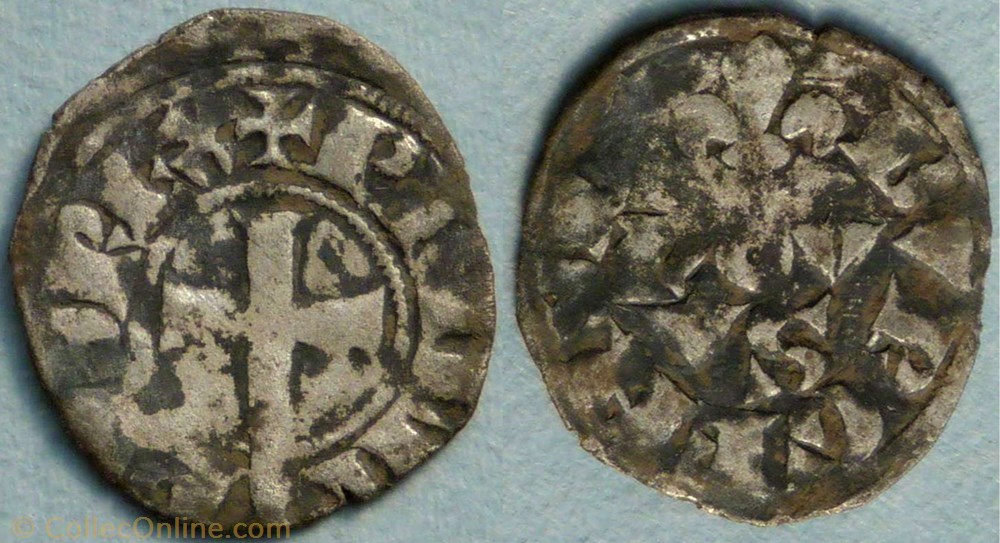 Philippe IV (obole bourgeoise) monnaie france a royale philippe iv obole bourgeoise