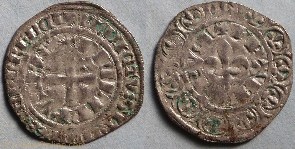 Philippe VI (gros à la fleur de lis) monnaie france royale philippe vi gros a la fleur de lis