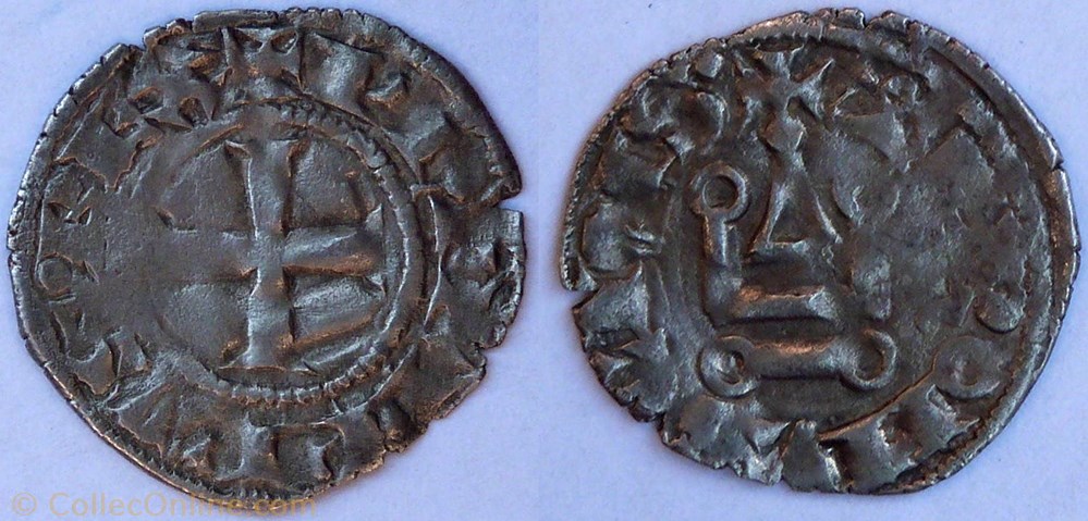 Philippe VI (denier tournois, 1er type) monnaie france a royale philippe vi denier tournois 1er type