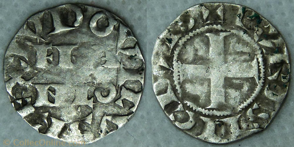 Louis VII (denier parisis, Paris, 1er type) monnaie france royale louis vii denier parisis paris 1er type