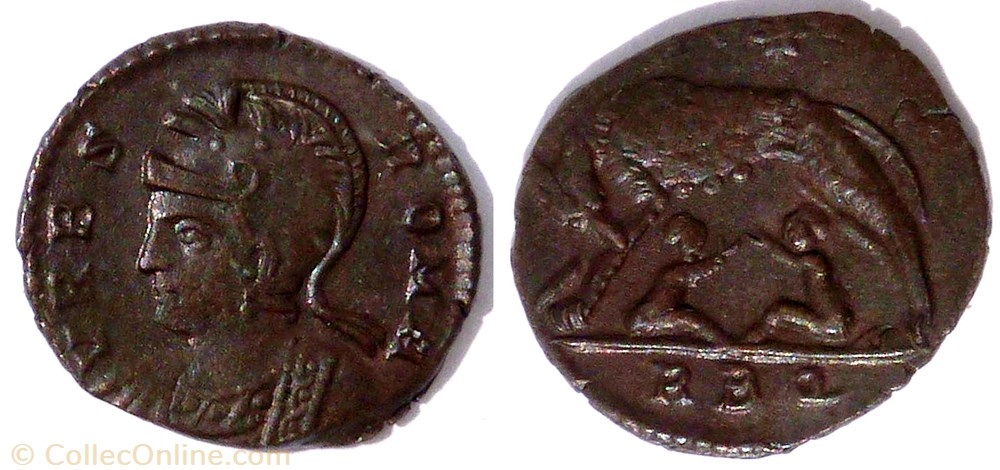 RIC.338 Rome (AE3, Rome, RBQ) monnaie antique av jc ap romaine ric 338 rome ae3 rome rbq