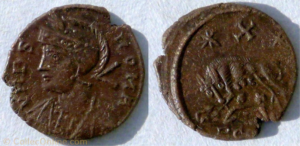 RIC.abs Rome (AE4, Arles, X, PCON) monnaie antique av jc ap romaine ric abs rome ae4 arles x pcon