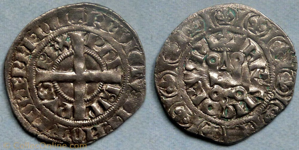 Philippe VI (gros à la couronne, 3ème émission) monnaie france royale philippe vi gros a la couronne 3eme emission