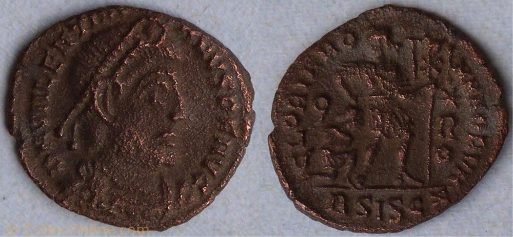 monnaie antique av jc ap romaine ric 14a valentinien i ae3 gloria romanorvm