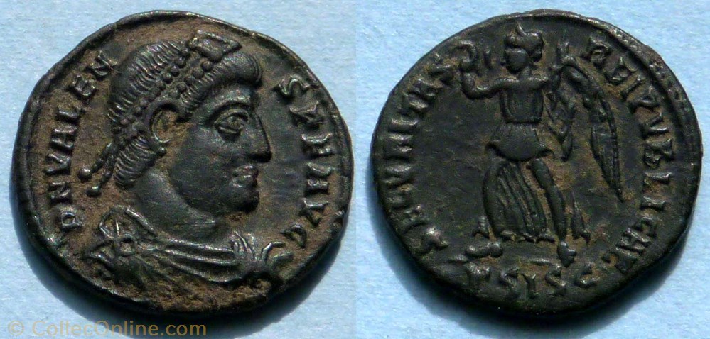 monnaie antique av jc ap romaine ric 7 abs valens ae3 secvritas reipvblicae
