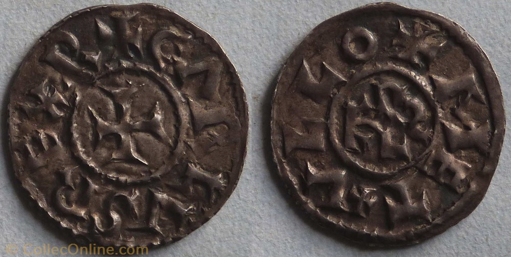Charles le Chauve ? (denier, Melle) monnaie france carolingienne charles le chauve denier melle