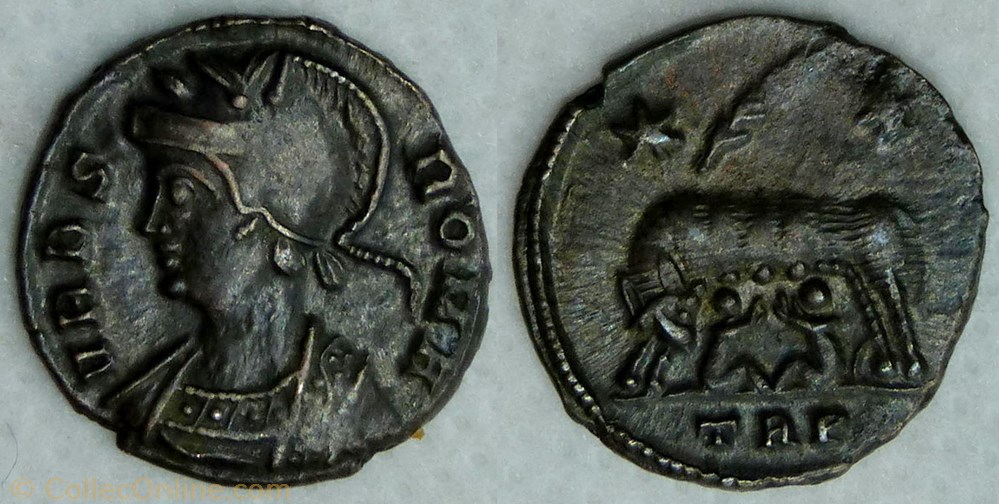 RIC.561 Rome (AE3, Trèves, palme, TRP) monnaie antique av jc ap romaine ric 561 rome ae3 treves palme trp