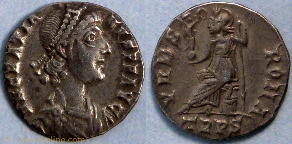 RIC.46b Gratien (silique, Vrbs Roma) monnaie antique av jc ap romaine ric 46b gratien silique vrbs roma