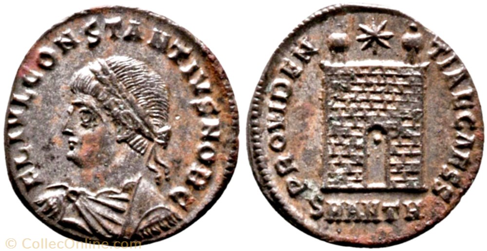 RIC.74 Constance II (AE3, Providentiae Caess, Antioche) monnaie antique av jc ap romaine ric 74 constance ii ae3 providentiae caess antioche