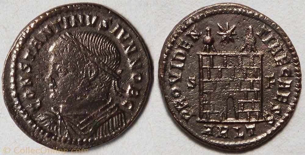 RIC.311 Constantin II (AE3, Providentiae Caess, Arles) monnaie antique av jc ap romaine ric 311 constantin ii ae3 providentiae caess arles