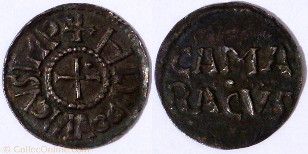Louis le Pieux (denier, Cambrai) monnaie france carolingienne louis le pieux denier cambrai