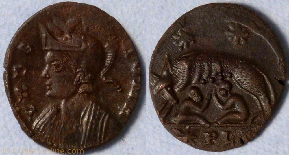 RIC.267 Rome (AE3, Lyon, *PLC) monnaie antique av jc ap romaine ric 267 rome ae3 lyon plc