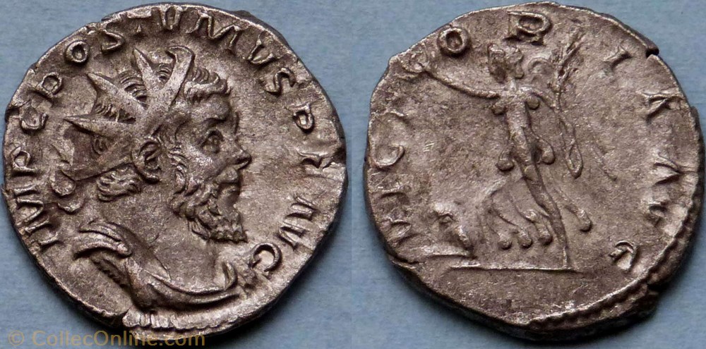 monnaie antique jc ap romaine ric 89 postume antoninien victoria avg