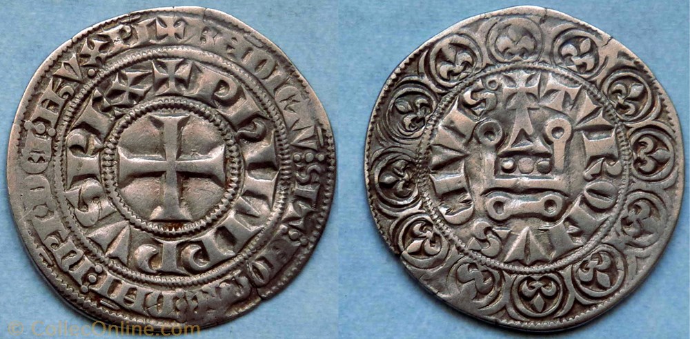 monnaie france royale philippe iv gros tournois a o long