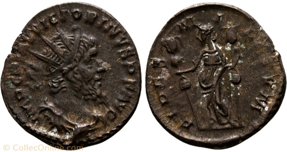 monnaie antique av jc ap romaine ric 108 victorin antoninien fides militvm